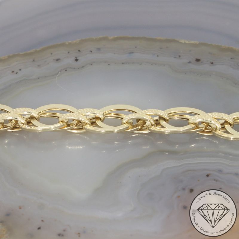 Wert 1100 € Doppel Anker Armband (5,70g) in 585er 14 K Gelbgold - 105578