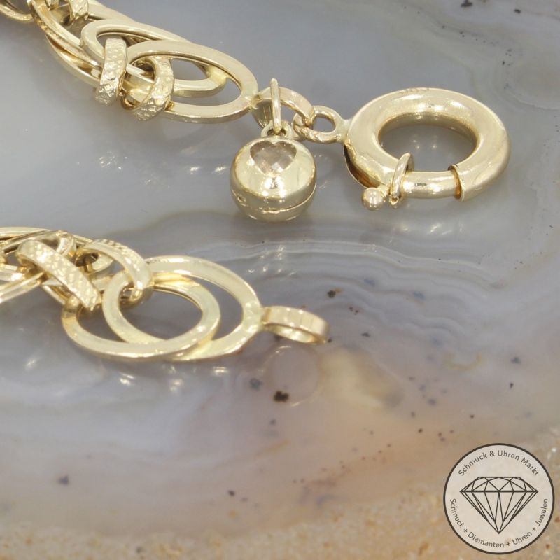 Wert 1100 € Doppel Anker Armband (5,70g) in 585er 14 K Gelbgold - 105578