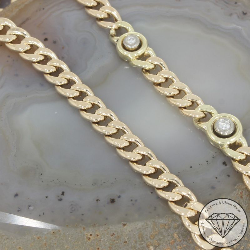 Wert 5190 € Brillant Panzer Collier (ca. 0,12 carat) in 585er 14 K Gelbgold - 105607