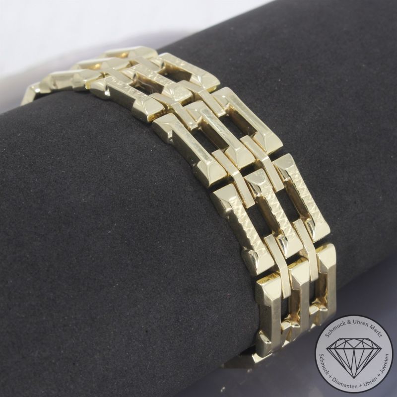 Wert 5590 € Backstein Armband in 585er 14 K Gelbgold - 105627