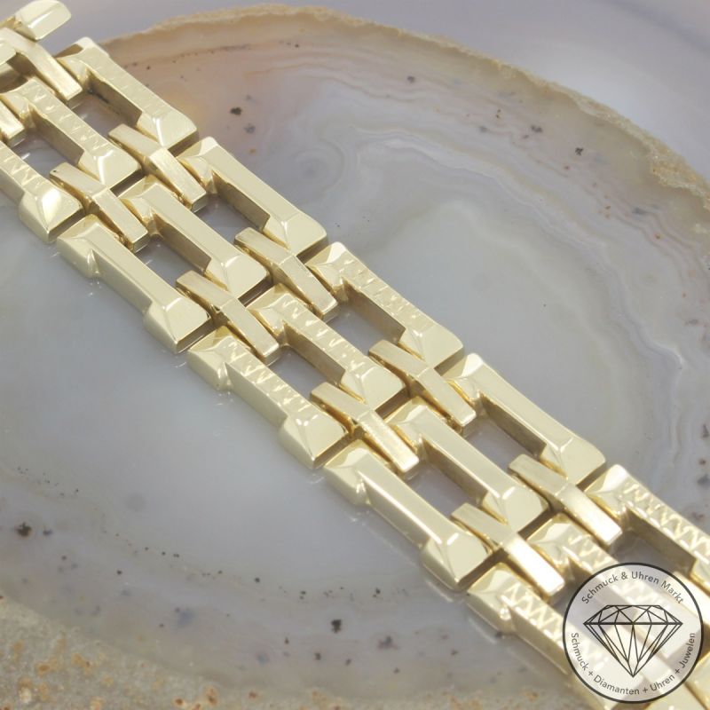 Wert 5590 € Backstein Armband in 585er 14 K Gelbgold - 105627
