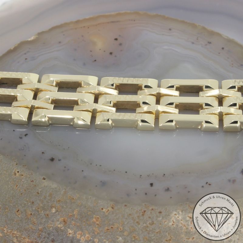 Wert 5590 € Backstein Armband in 585er 14 K Gelbgold - 105627