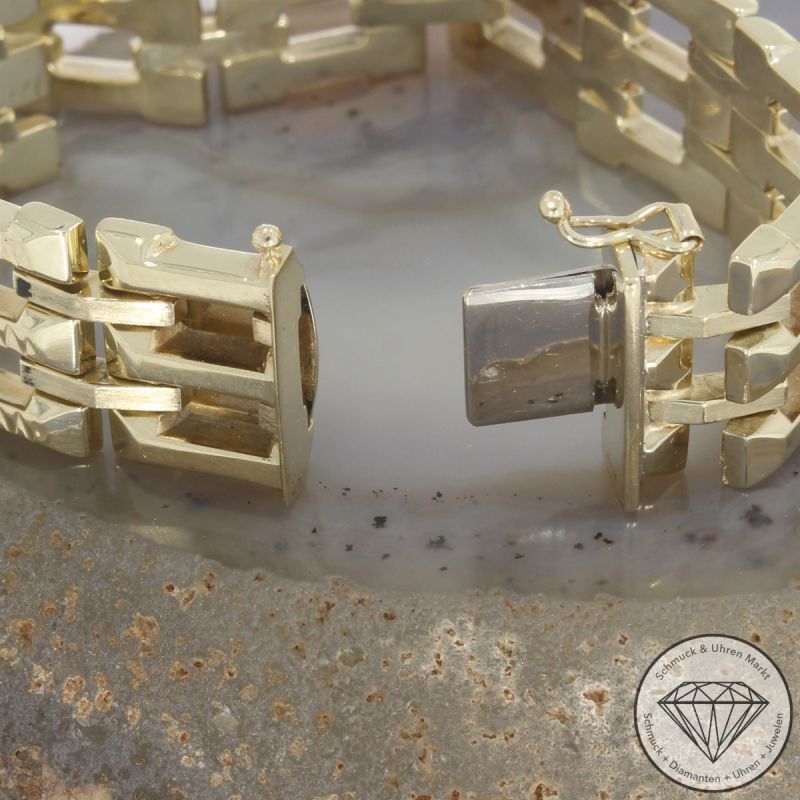 Wert 5590 € Backstein Armband in 585er 14 K Gelbgold - 105627