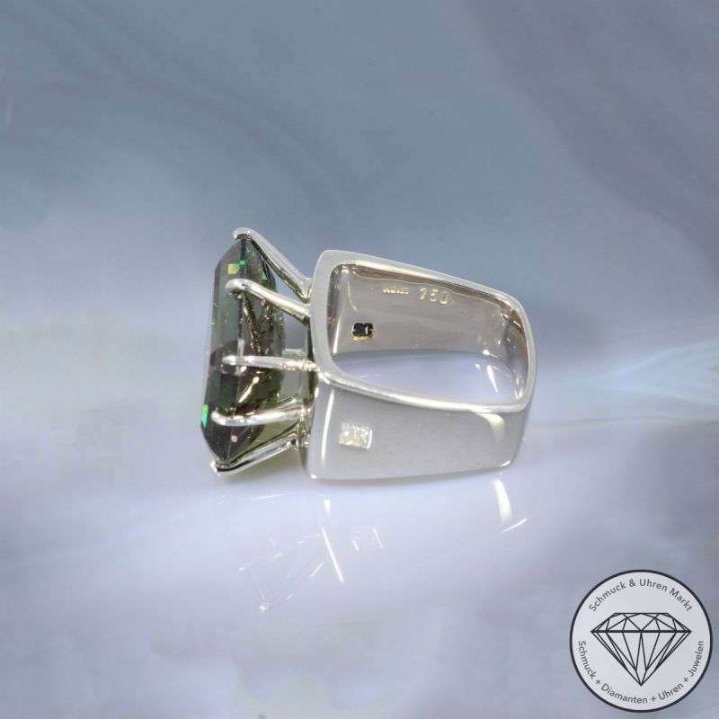 Wert 4250 € Diamant Spinell Ring in 750er 18 K Weißgold - 105628