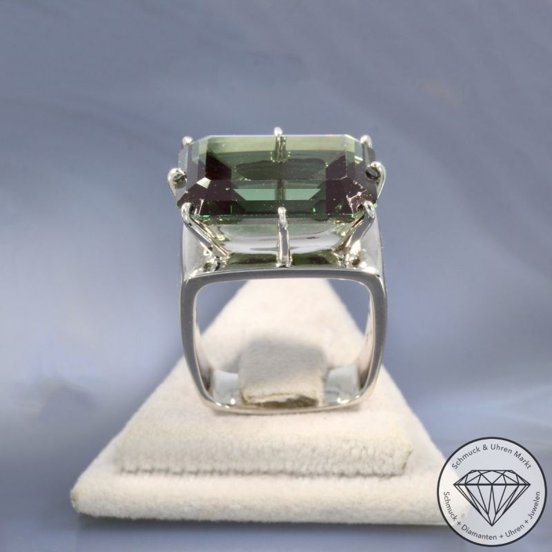 Wert 4250 € Diamant Spinell Ring in 750er 18 K Weißgold - 105628