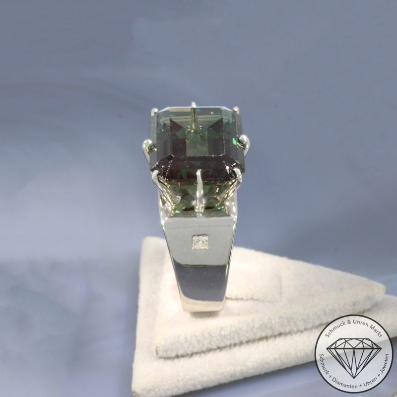 Wert 4250 € Diamant Spinell Ring in 750er 18 K Weißgold - 105628