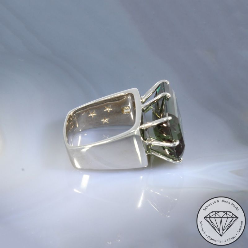 Wert 4250 € Diamant Spinell Ring in 750er 18 K Weißgold - 105628