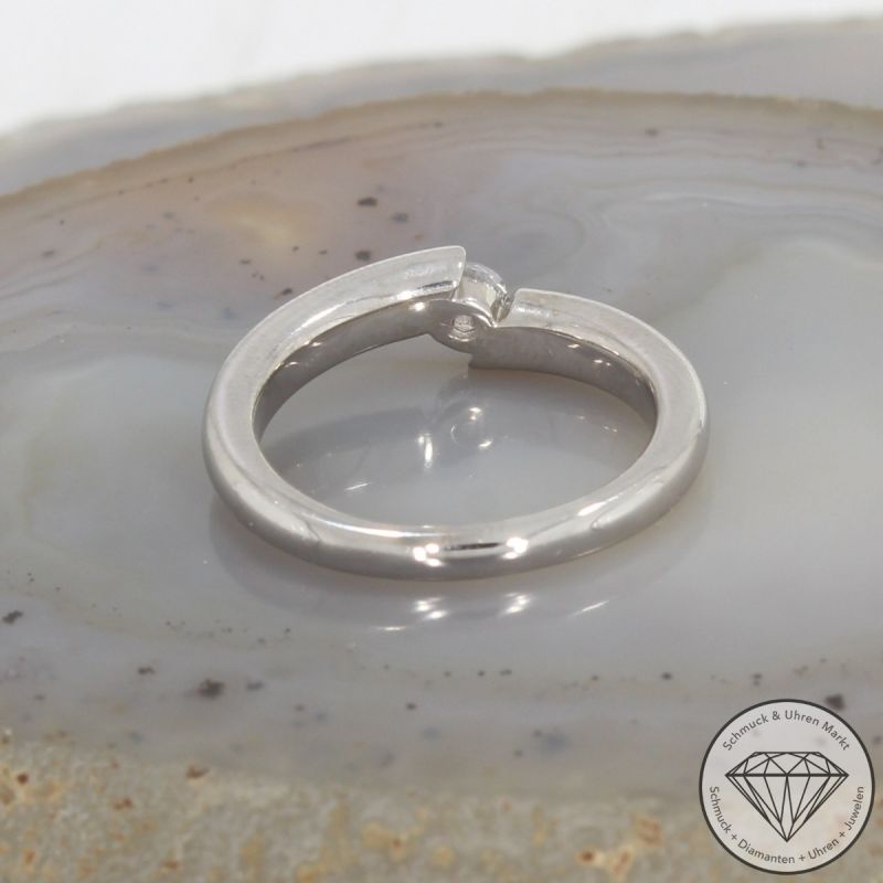 Wert 1650 € Solitär Brillant Ring (ca. 0,17 carat) in 585er 14 K Weißgold - 105635