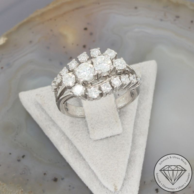 Wert 3590 € Brillant Ring in 585er 14 K Weißgold - 105637