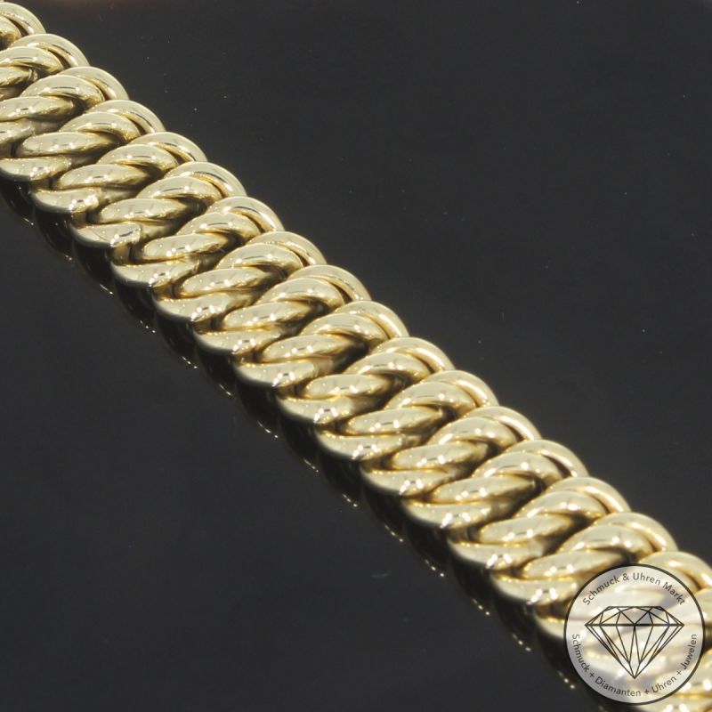 Wert 2790 € Doppel Panzer Armband 585er/14 Karat Gelb Gold Länge 17,5 cm – 105638