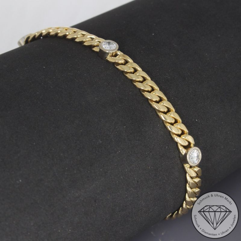 Wert 6900 € Brillant Panzer Armband (ca. 0,75 carat) in 750er 18 K Gelbgold - 105640