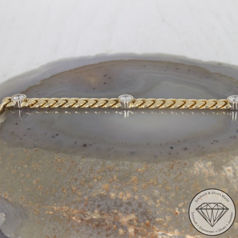 Wert 6900 € Brillant Panzer Armband (ca. 0,75 carat) in 750er 18 K Gelbgold - 105640