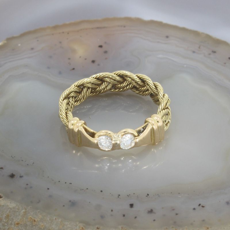 Wert 1990 € Brillant Ring lupenrein 750er/18 Karat Gelb Gold Größe 57 – 105679