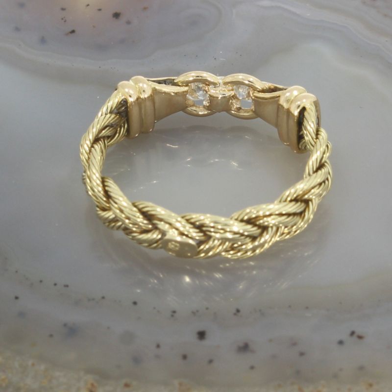 Wert 1990 € Brillant Ring lupenrein 750er/18 Karat Gelb Gold Größe 57 – 105679