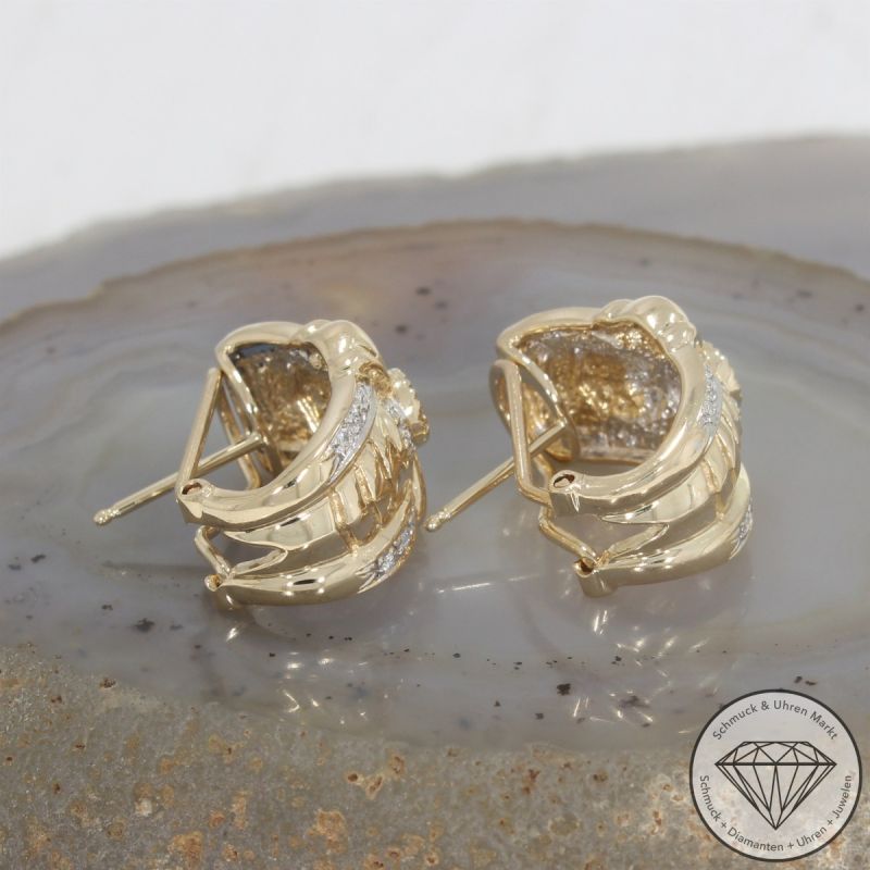 Wert 2450 € Brillant Ohrringe (ca. 0,50 carat) in 585er 14 K Gelbgold - 105688