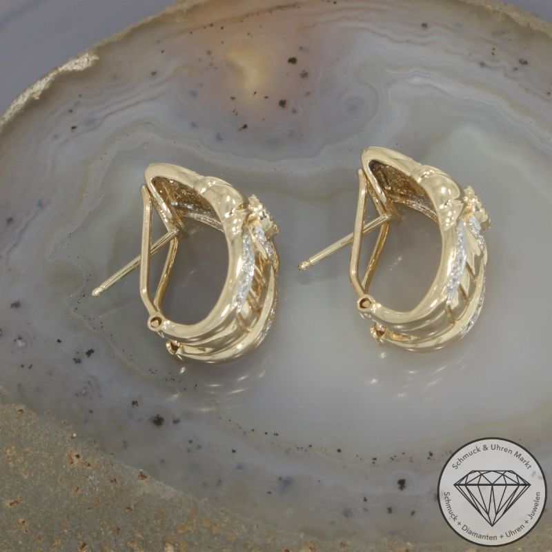Wert 2450 € Brillant Ohrringe (ca. 0,50 carat) in 585er 14 K Gelbgold - 105688