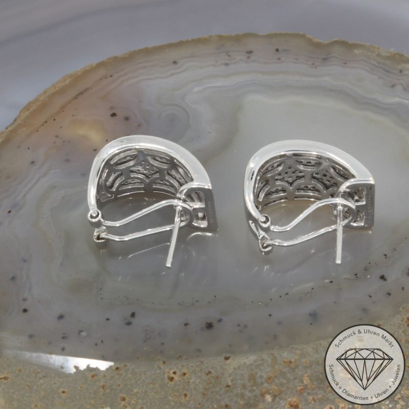 Wert 6890 € Diamant Ohrringe in 585er 14 K Weißgold - 105734