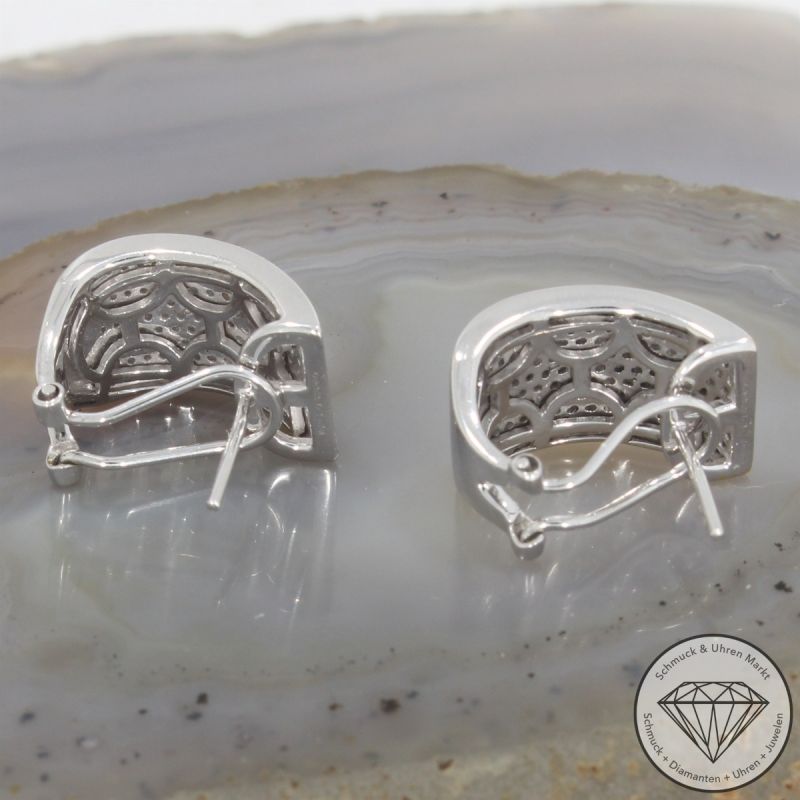 Wert 6890 € Diamant Ohrringe in 585er 14 K Weißgold - 105734