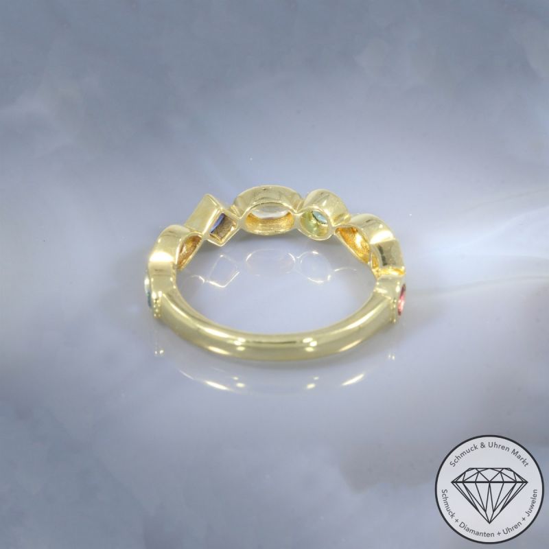 Wert 2290 € Farbedelstein Ring in 585er 14 K Gelbgold - 105741