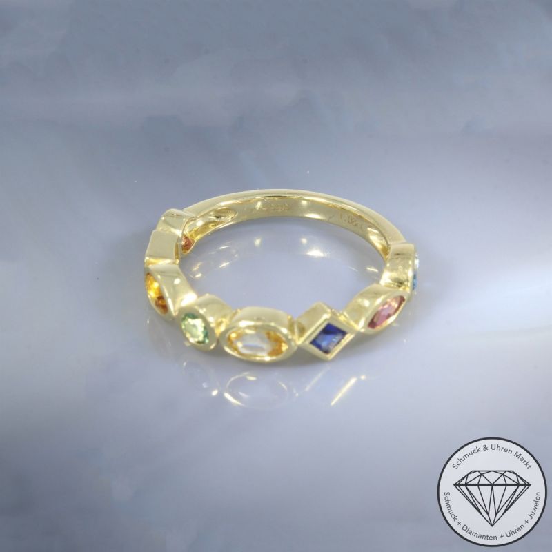 Wert 2290 € Farbedelstein Ring in 585er 14 K Gelbgold - 105741