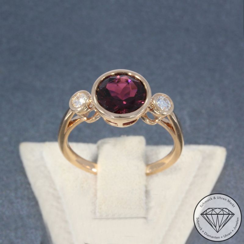 Wert 2690 € Brillant Turmalin Ring in 585er 14 K Rosegold - 105743