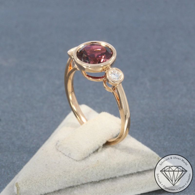 Wert 2690 € Brillant Turmalin Ring in 585er 14 K Rosegold - 105743