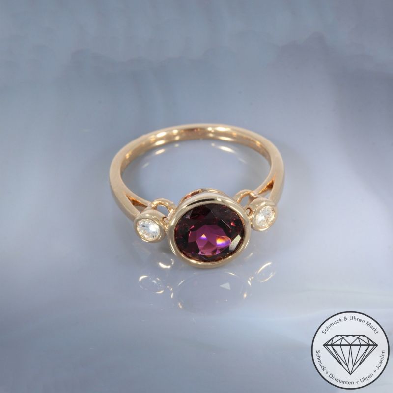 Wert 2690 € Brillant Turmalin Ring in 585er 14 K Rosegold - 105743