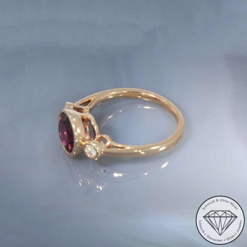 Wert 2690 € Brillant Turmalin Ring in 585er 14 K Rosegold - 105743