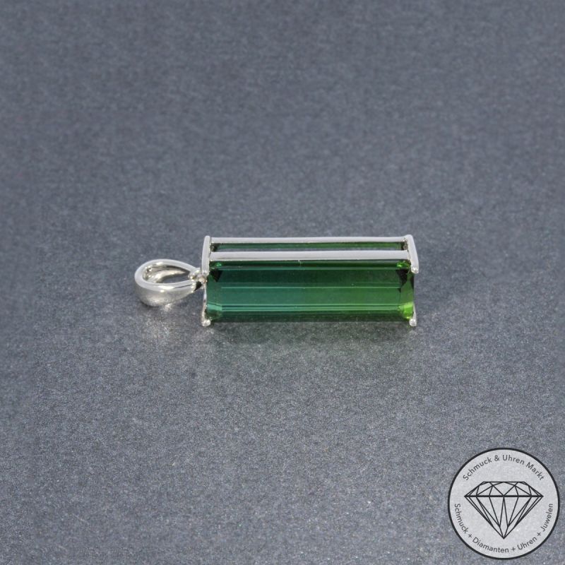 Wert 1690 € Turmalin Anhänger (5,25 carat) in 585er 14 K Weißgold - 105757