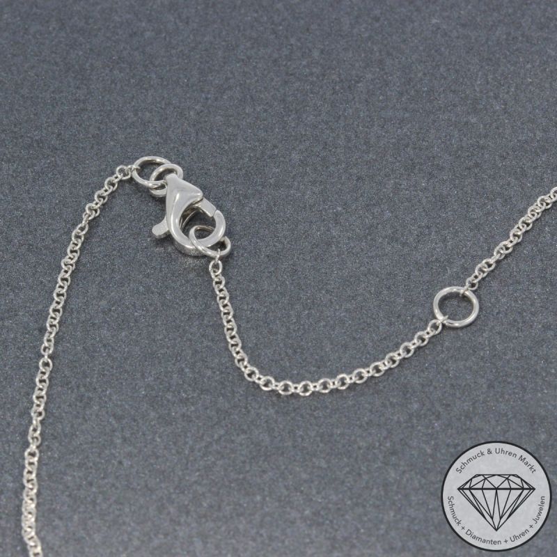 Wert 4190 € Brillant Diamant Anhänger & Kette in 585er 14 K Weißgold - 105761