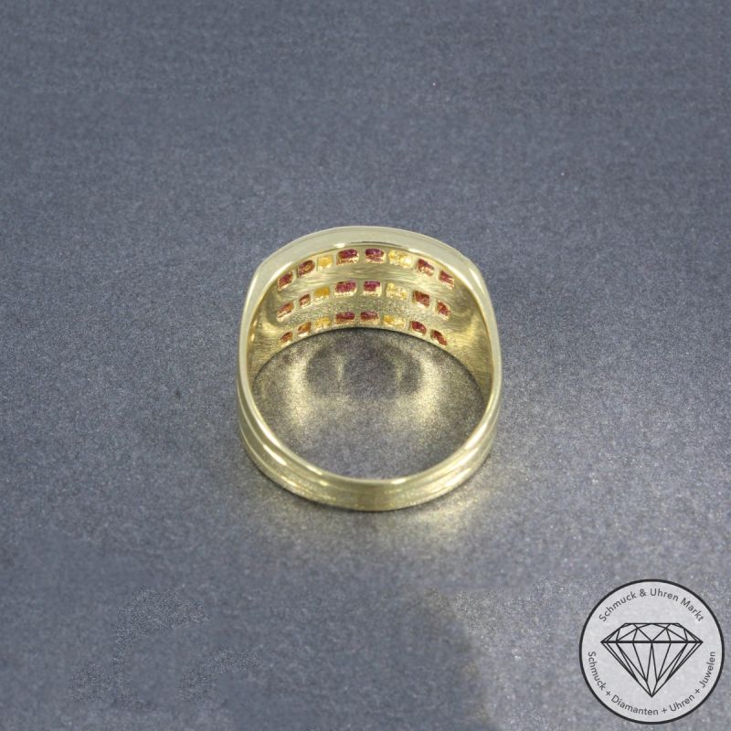 Wert 1950 € Diamant Rubin Ring in 585er 14 K Gelbgold - 105771