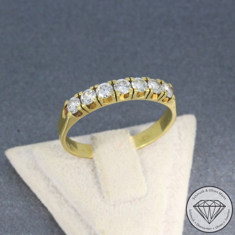 Wert 2190 € Brillant Ring 750er/18 Karat Gelb Gold Größe 61 – 105778
