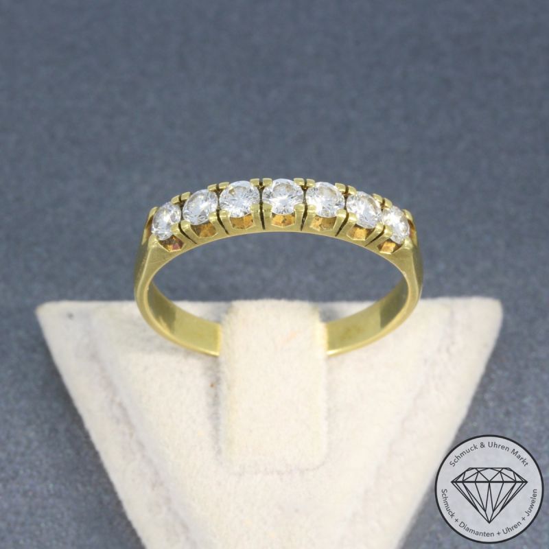Wert 2190 € Brillant Ring 750er/18 Karat Gelb Gold Größe 61 – 105778