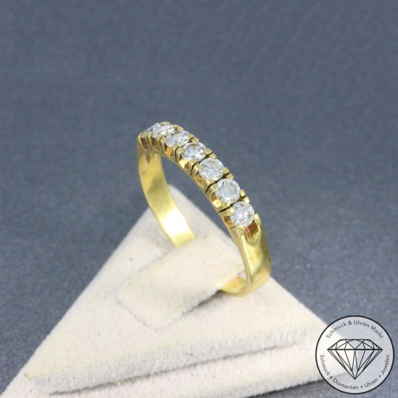 Wert 2190 € Brillant Ring 750er/18 Karat Gelb Gold Größe 61 – 105778