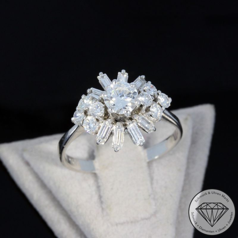 Wert 3590 € Brillant Diamant Ring in 750er 18 K Weißgold - 105779