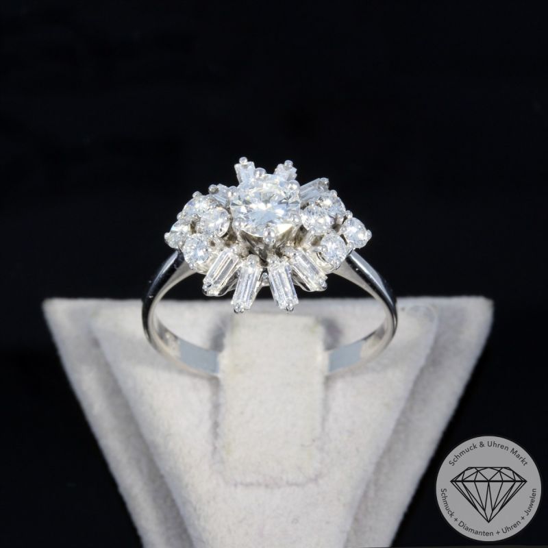 Wert 3590 € Brillant Diamant Ring in 750er 18 K Weißgold - 105779