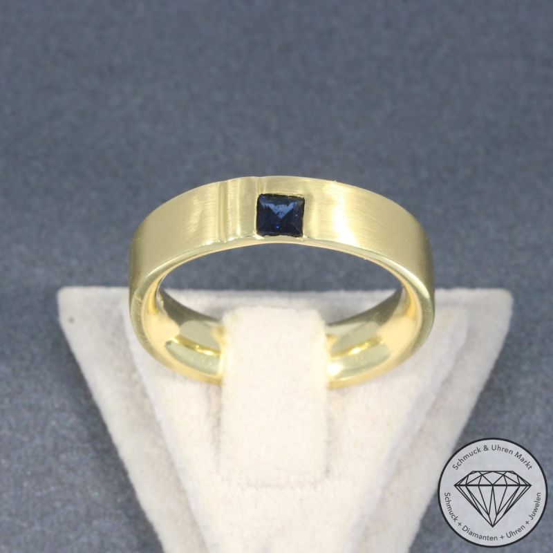 Wert 2950 € Saphir Ring (ca. 0,20 carat) in 585er 14 K Gelbgold - 105800