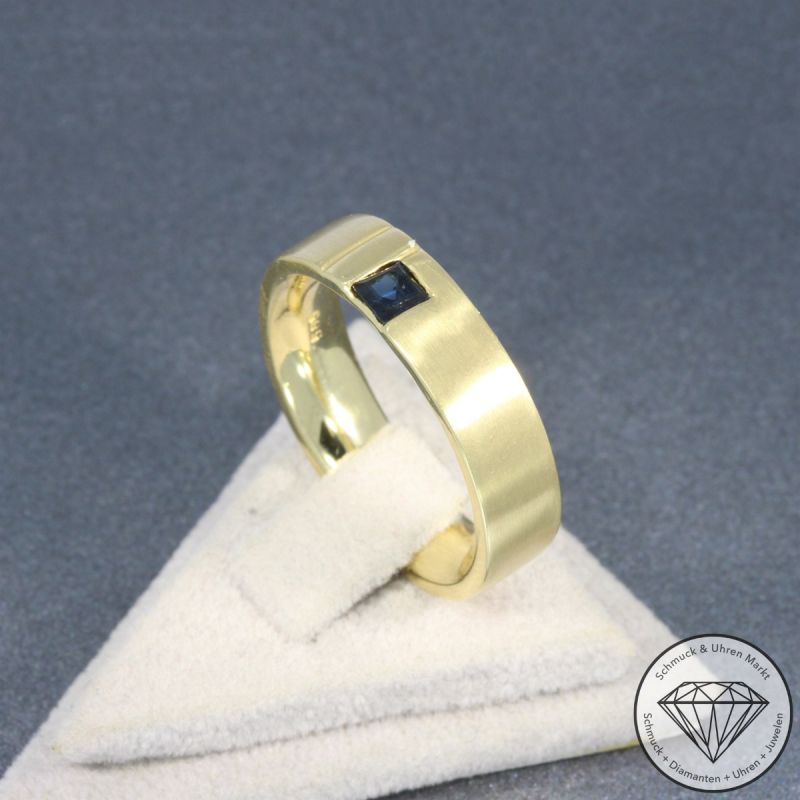Wert 2950 € Saphir Ring (ca. 0,20 carat) in 585er 14 K Gelbgold - 105800