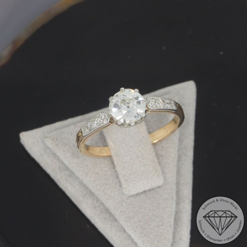 Wert 6990 € Bicolor Brillant Diamant Ring in 750er 18 K Gold - 105802