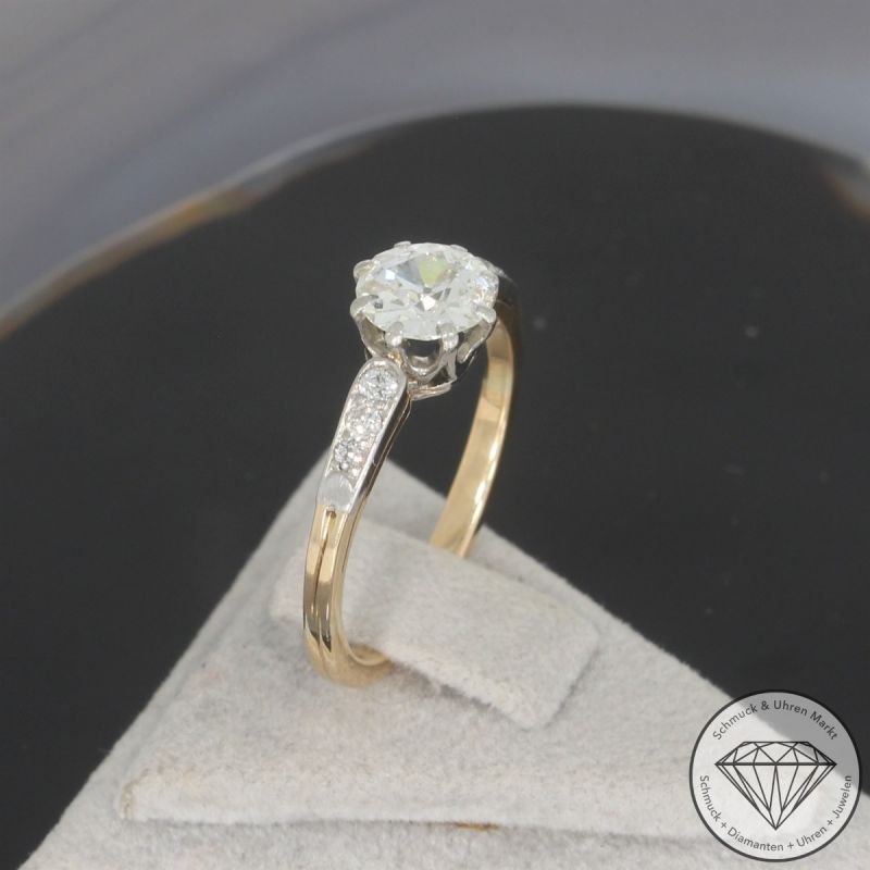 Wert 6990 € Bicolor Brillant Diamant Ring in 750er 18 K Gold - 105802