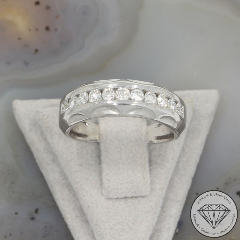 Wert 2350 € Brillant Ring (ca. 0,50 carat) in 950er Platin - 105803