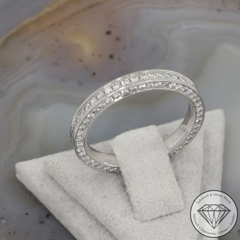 Wert 2690 € Brillant Memory Ring (ca. 0,80 carat) in 750er 18 K Weißgold - 105805
