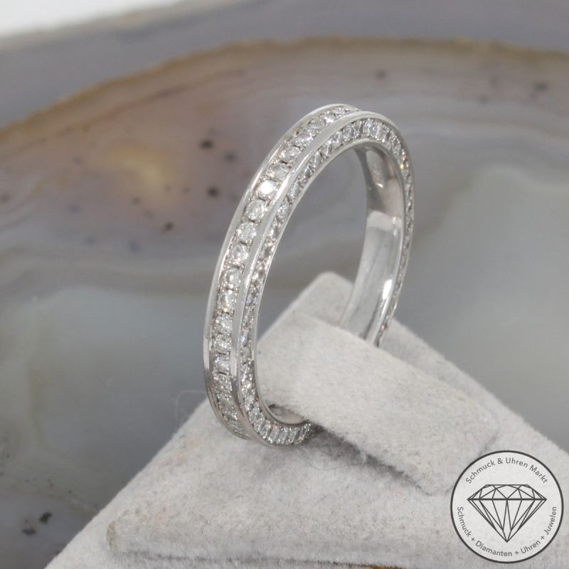Wert 2690 € Brillant Memory Ring (ca. 0,80 carat) in 750er 18 K Weißgold - 105805