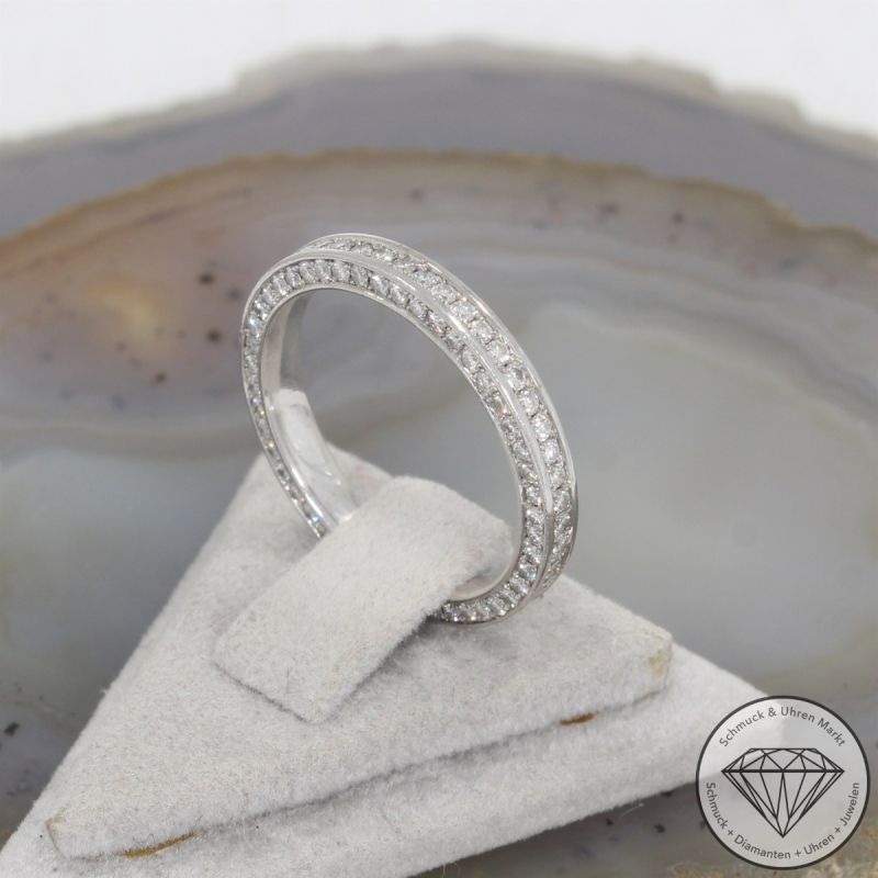 Wert 2690 € Brillant Memory Ring (ca. 0,80 carat) in 750er 18 K Weißgold - 105805