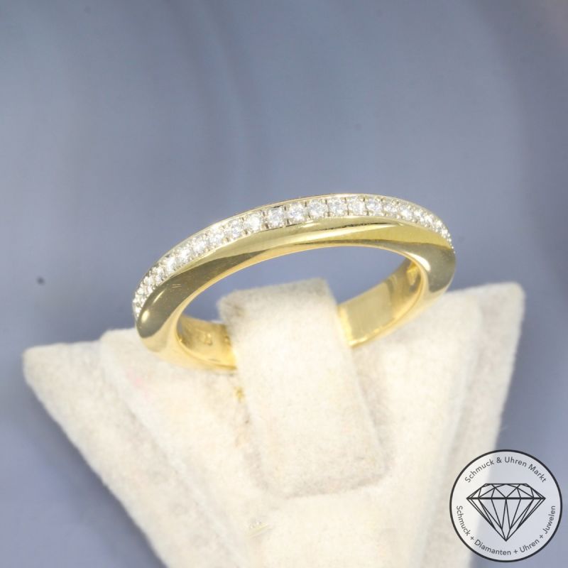 Wert 2450 € Halbmemory Brillant Ring (ca. 0,25 carat) in 750er 18 K Gelbgold - 105806