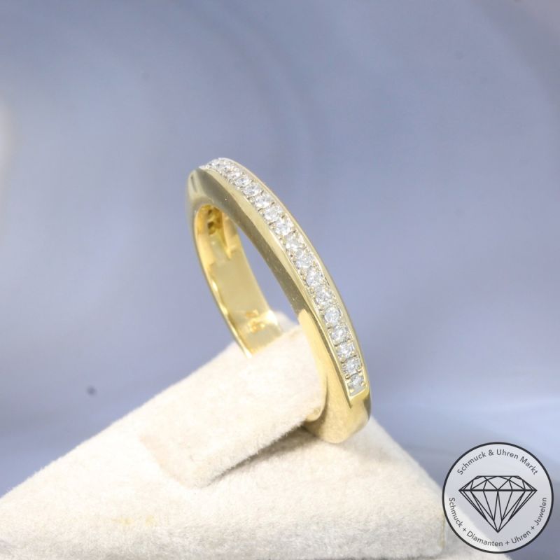 Wert 2450 € Halbmemory Brillant Ring (ca. 0,25 carat) in 750er 18 K Gelbgold - 105806