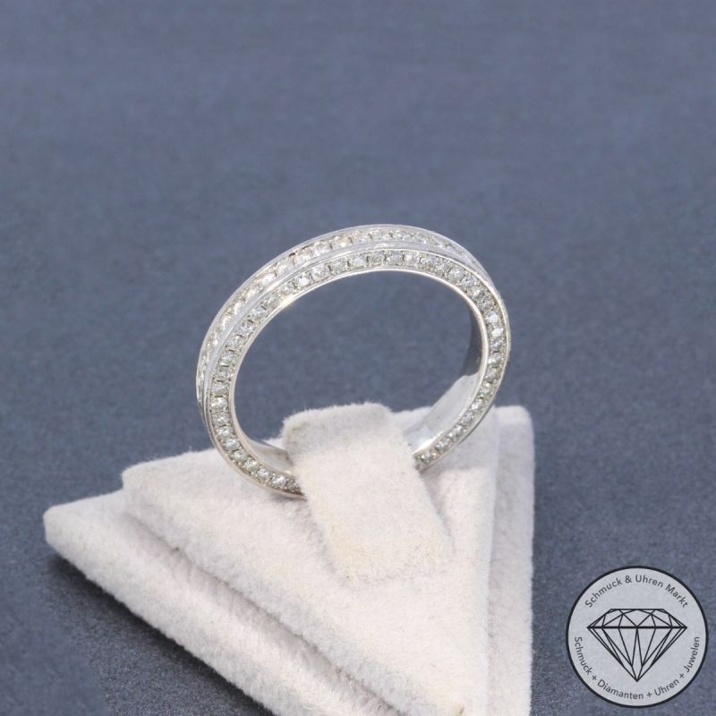 Wert 2900 € Brillant Memory Ring (ca. 0,88 carat) in 750er 18 K Weißgold - 105807