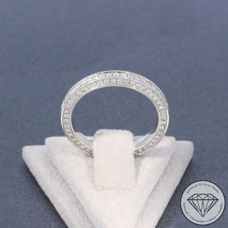 Wert 2900 € Brillant Memory Ring (ca. 0,88 carat) in 750er 18 K Weißgold - 105807