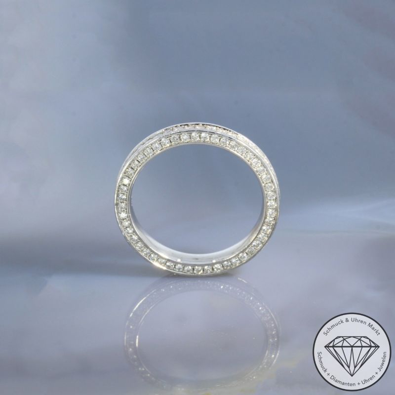 Wert 2900 € Brillant Memory Ring (ca. 0,88 carat) in 750er 18 K Weißgold - 105807