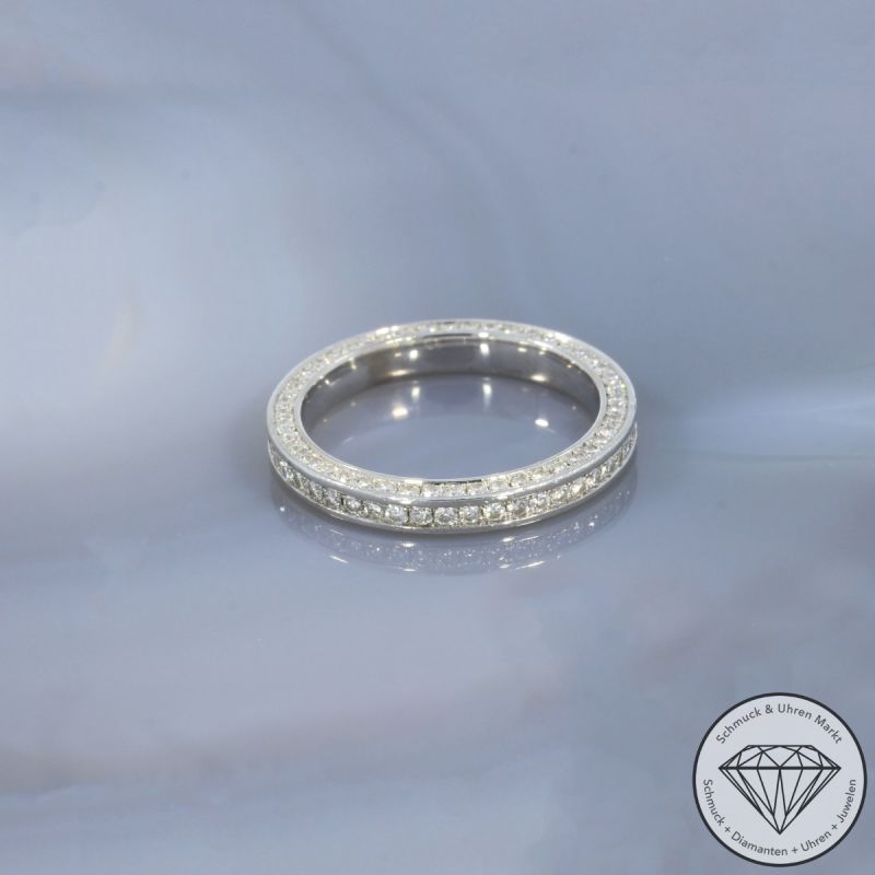 Wert 2900 € Brillant Memory Ring (ca. 0,88 carat) in 750er 18 K Weißgold - 105807